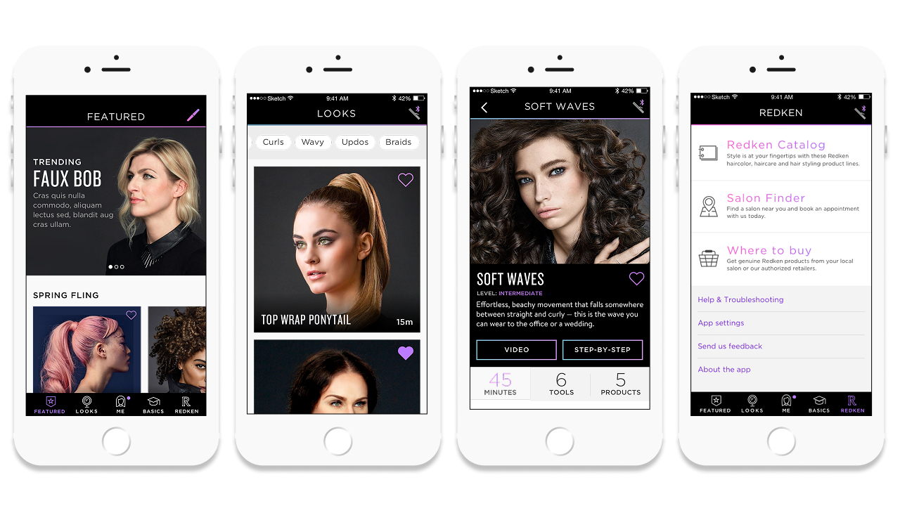 Content model for the RSYNC app: look books, campaigns, tutorial content, and profile data
